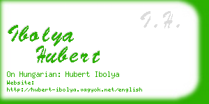 ibolya hubert business card